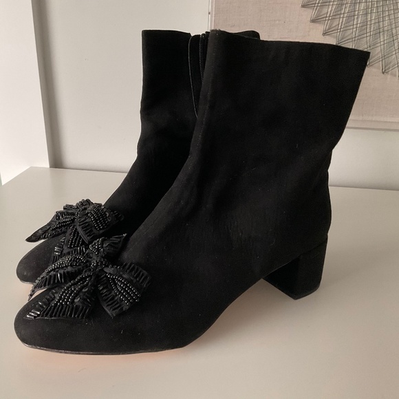 Lovely fabric evening boots from Zara size 9 - Picture 1 of 8